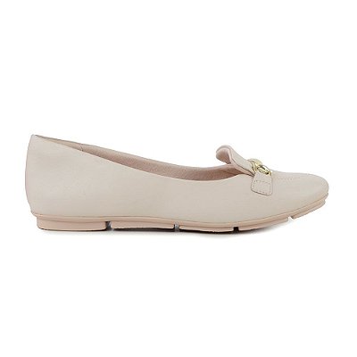 Sapato Feminino Comfortflex Mocassim Plus Bege - 2263