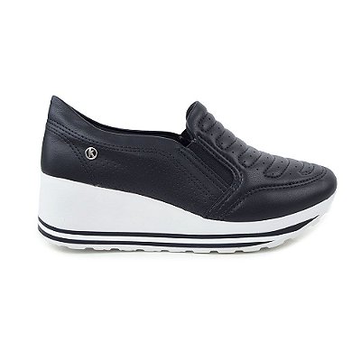 Tênis Feminino Kolosh Upper de Calce Fácil Preto - C1407A
