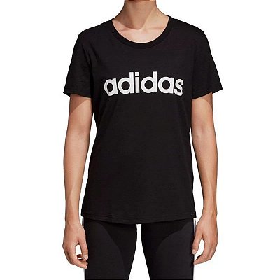 Camiseta Feminina Adidas T-Shirt Slim Logo Black - DP2361