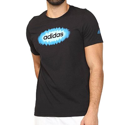 Camiseta Masculina Adidas Logo Linear Black - HR5756