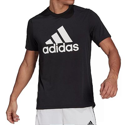 Camiseta Masculina Adidas D2M Logo Feelready Black - GT3109