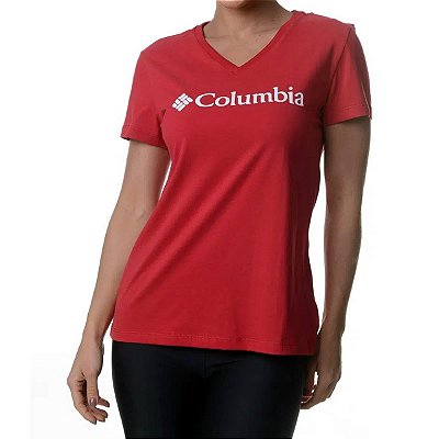 Camiseta Feminina Columbia Logo Vermelha - 321009