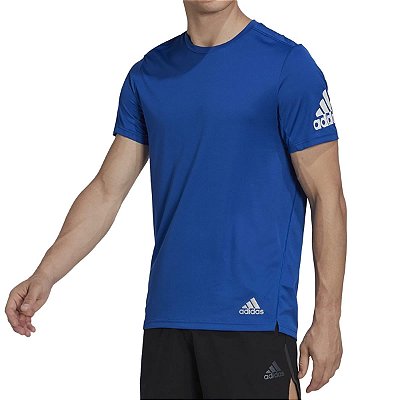Camiseta Masculina Adidas Run It Royal Blue - HL3968