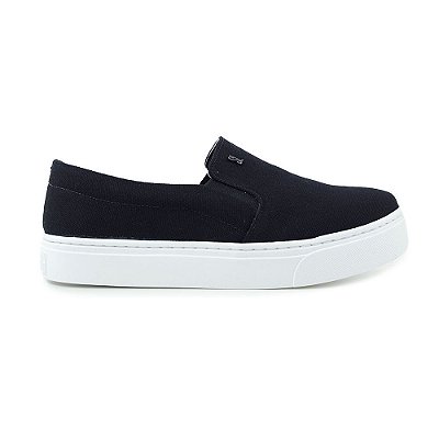 Tênis Feminino Santa Lolla Slip On Lona Preto - 01AC