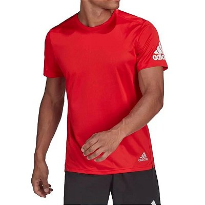 Camiseta Masculina Adidas Run It Vivid Red - H58585
