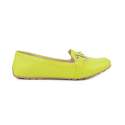 Sapato Feminino Sua Cia Moccasim Verde Citron - 8263