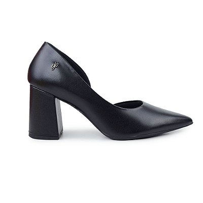 Sapato Feminino Usaflex Scarpin Couro Preto - AH05