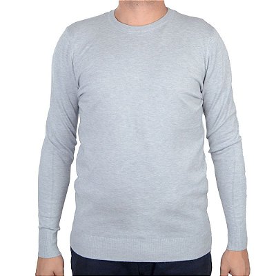 Blusa Masculina Broken Rules By Mooncity Tricot Cinza 590155