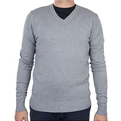 Blusa Masculina Broken Rules By Mooncity Tricot Cinza 590154