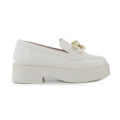 Sapato Feminino Azillê Oxford Branco Off - 50280