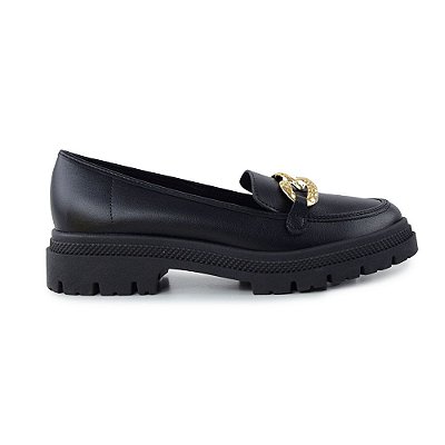 Sapato Feminino Moleca Oxford Tratorado Preto - 5775