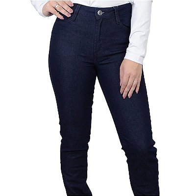 Calça Jeans Feminina Dudalina Reta Azul Escuro - 910108