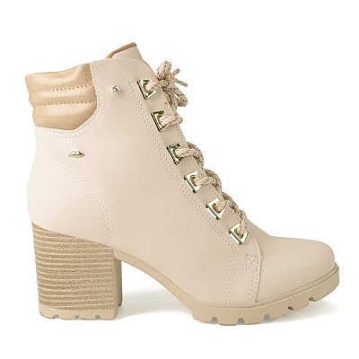 Bota Feminina Dakota Coturno Salto Bloco Bege - G583