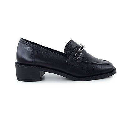 Sapato Feminino Lugo Couro Slym Fly Preto Niquel - 2288