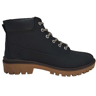 Bota Coturno Infantil Masculina Molekinho Preta - 2817