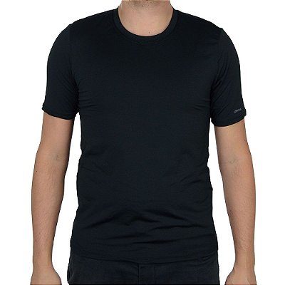 Camiseta Masculina Upman Térmica Maglietta Preta - 142RF