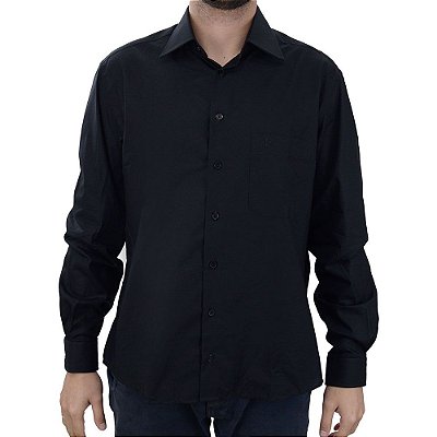 Camisa Masculina Dudalina ML Comfort Preta - 530105