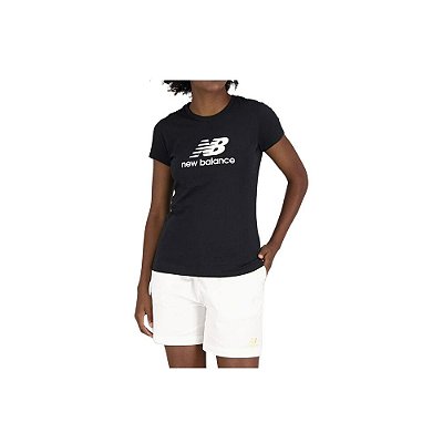 Camiseta Feminina New Balance MC Essentials Preta - WT3154
