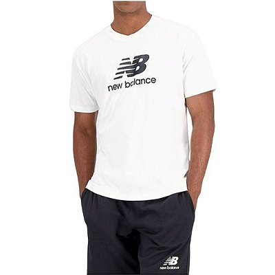 Camiseta Masculina New Balance MC Essential Branca - MT31541