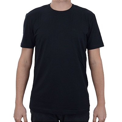 Camiseta Masculina Lado Avesso Slim Fit Preta - LH23880E