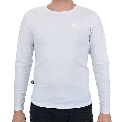 Camiseta Masculina Progne Sports ML Térmica Branca - CT9200