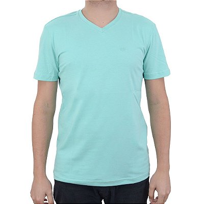 Camiseta Masculina Lado Avesso Slim Fit Verde - LH238