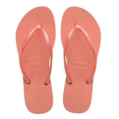 Chinelo Feminino Havaianas Slim Rosa Peach - 4000