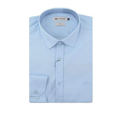 Camisa Masculina Milani ML Slim Executiva Azul Claro - 70423