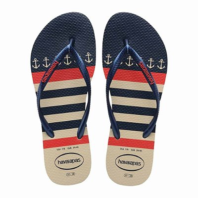 Chinelo Feminino Havaianas Slim Gloss Marinho