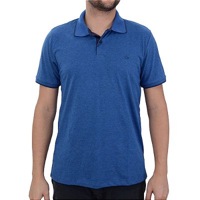 Camisa Polo Ogochi MC Masculina Slim Mescla Azul - 0070