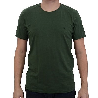 Camiseta Masculina Docthos MC Slim Verde Musgo - 623119082