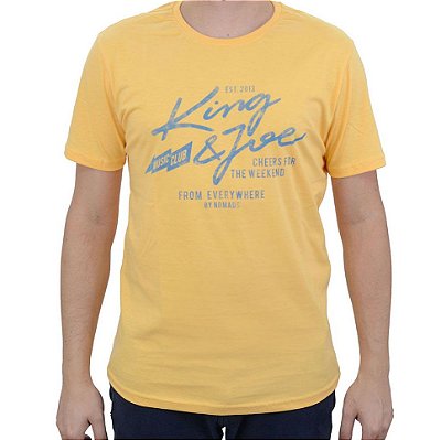 Camiseta Masculina King&Joe Slim Laranja - CA21012
