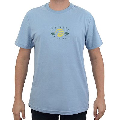 Camiseta Masculina Freesurf MC Siaside Azul Claro - 110405