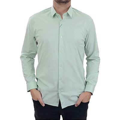 Camisa Masculina Docthos Slim Verde Claro - 249840
