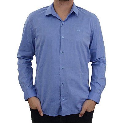 Camisa Masculina Docthos Slim Azul Glacial - 249840