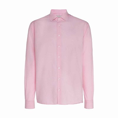 Camisa Masculina Dudalina ML Comfort Rosa Claro - 530103