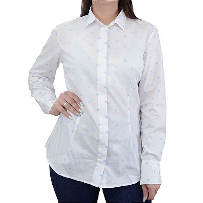 Camisa Feminina Dudalina ML Slim Maquinet Branca - 530322