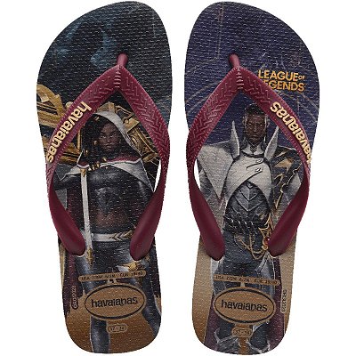 Chinelo Masculino Havaianas Top League of Legends Bege - 414