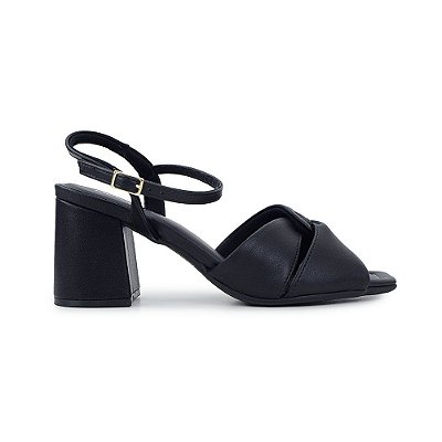 Sandália Feminina Piccadilly Flavia Salto Bloco Preta - 6260