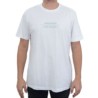 Camiseta Freesurf Masculina Authentic Branca - 1104