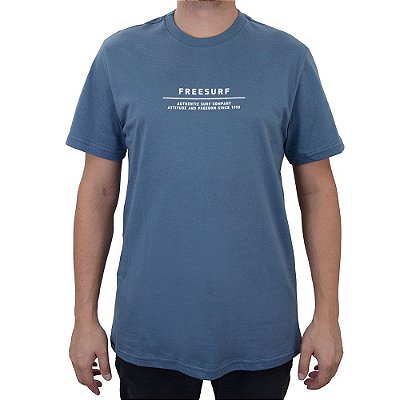 Camiseta Masculina Freesurf MC Authentic Azul - 110405441