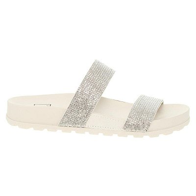 Sandália Feminina Moleca Birken Strass Branco Off - 5436