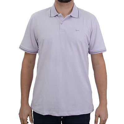 Camisa Polo Masculina Ogochi Casual Slim Lilás - 007494015
