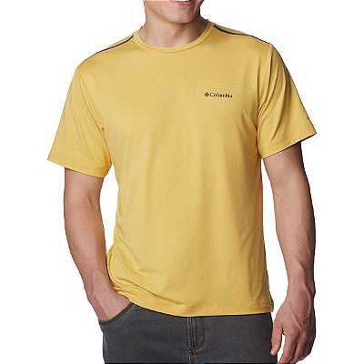 Camiseta Masculina Columbia MC Tech Trail II Amarelo - 1893