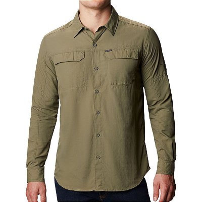 Camisa Masculina Columbia ML Silver Ridge II Verde Musgo