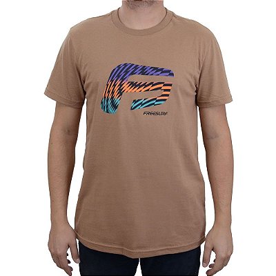 Camiseta Freesurf Masculina Cool Marrom - 1104