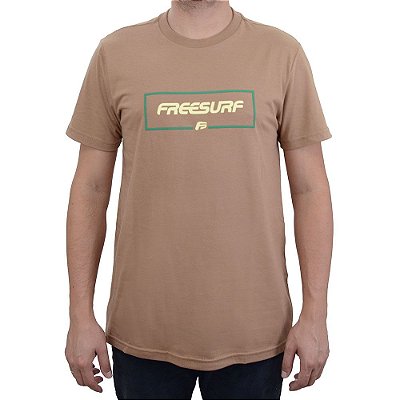 Camiseta Freesurf Masculina MC Square Marrom - 110405