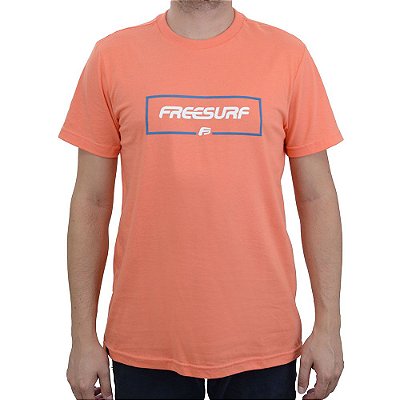 Camiseta Masculina Freesurf MC Square Laranja - 110405460