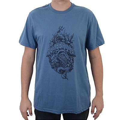 Camiseta Masculina Freesurf Tattoo Azul - 110407