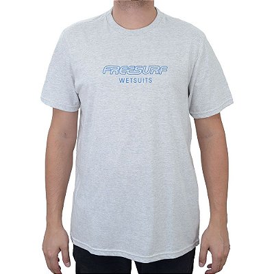Camiseta Masculina Freesurf MC Water Branco Mescla - 1104054